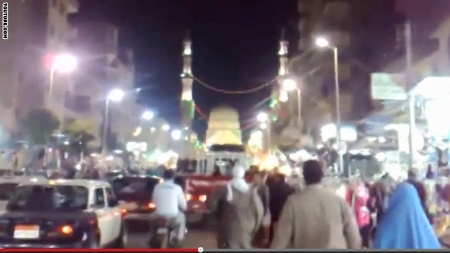 الإرهاب يستهدف مساجد مصر .. 11 جريحاً في تفجير مزدوج استهدف احتفالاً دينياً بطنطا