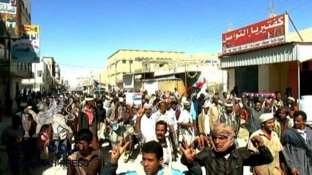 مسيرات حاشدة في مدينة عتق للحراك السلمي الجنوبي