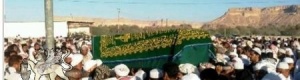 تشييع جنازة الشهيد الحبشي في مدينة القطن بمشاركين من شبوه وأبين (صور)