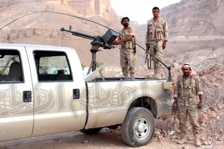 اللواء 37 مدرع ينشر دباباته بين حضرموت ومأرب