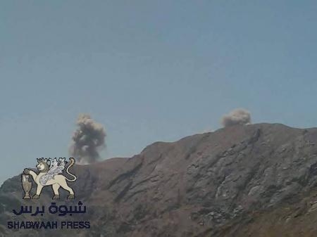 طيران التحالف العربي يقصف أرتال عسكرية في مديرية بيحان وجرحى في صفوف الجنوبيين