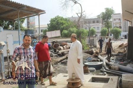 ائتلاف عدن يبادر في إصلاح  محطة  مجاري مدينة المنصورة