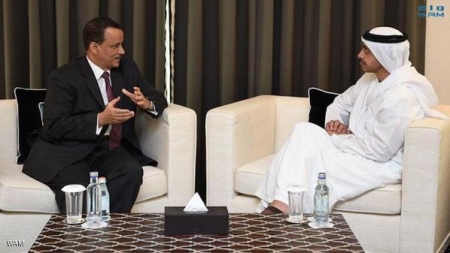 عبدالله بن زايد يجتمع بالمبعوث الدولي لليمن
