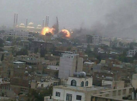 ضرب مواقع المتمردين في معقل صالح بصنعاء