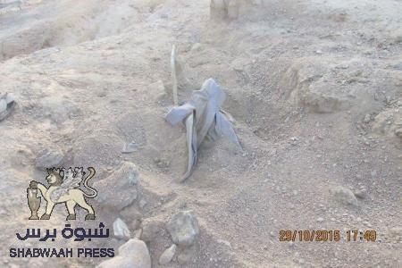 العثور في ضواحي مدينة عتق على جثة متحللة لمجهول هوية