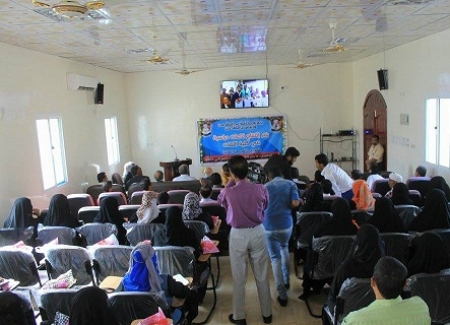 افتتاح قاعات دارسية بكلية اللغات جامعة عدن
