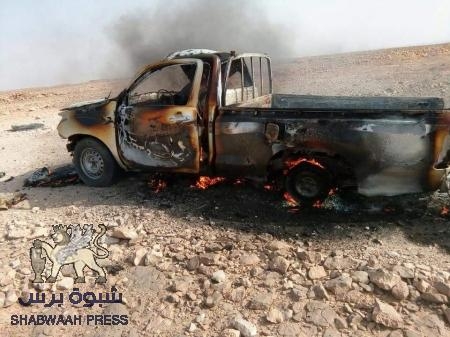 أول غارة جوية لطائرة بدون طيار على مناطق شبوه الشرقية تسفر عن حرق سيارة