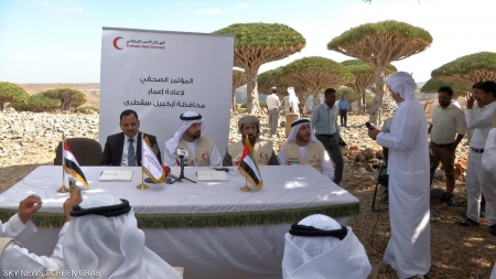مؤسسة سلطان بن خليفة تطلق مشروعين إغاثيين في سقطرى