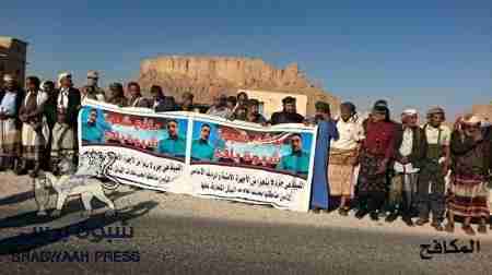 وصول وفد من قبائل يافع الى مدينة عتق بمحافظة شبوه (صور)