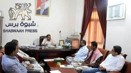 محافظ حضرموت يلتقي رئيس وأعضاء نقابة مكتب النفط