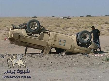 حادث مروي مروع يؤدي لوفاة ثلاثة جنود وجرح آخرين في باب المندب