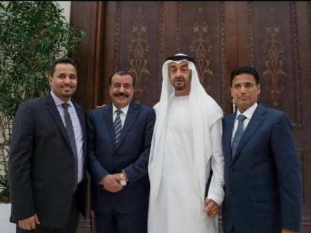 نجاح سياسي للمجلس الانتقالي : سمو الشيخ محمد بن زايد يلتقي بن بريك والحالمي