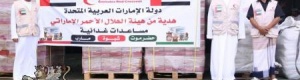 وصول سفينة إماراتية تحمل مساعدات انسانية واغاثية إلى ميناء المكلا(صور)