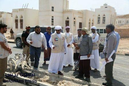 الهلال الاحمر الإماراتي يتفقد سير أعمال استكمال تجهيز البنية التحتية لمدينة الشيخ خليفة السكنية بالمكلا