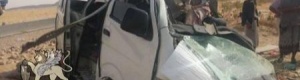 وفاة خمسة جنود وإصابة ثمانية آخرين في حادث مروري على طريق عتق العبر(صور)