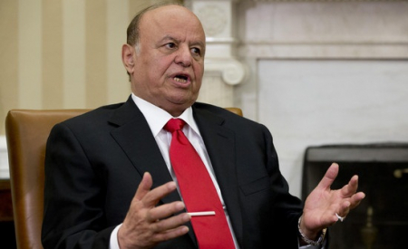 هادي يعزي الشعب اليمني في وفاة صالح ويتعهد بتخليص اليمن من مليشيات الحوثي