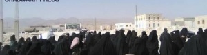 نساء المهرة يتظاهرن ضد الإستيطان اليمني في مدينة قشن (صور)