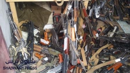 لأول مرة منذ ربع قرن : عاصمة شبوه بلا سلاح و3000 قطعة تم حفظها لدى مراكز النخبة (صور)