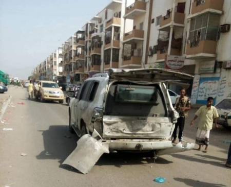 نجاة محافظ تعز من تفجير إرهابي في مدينة عدن