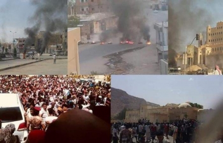 قوات الاحتلال اليمني تجدد ممارساتها الصهيونية وتطلق الرصاص على المتظاهر في حضرموت